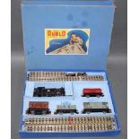 A Hornby Dublo EDG 17 tank goods train set (BR), comprising a BR 0-6-2 steam locomotive,