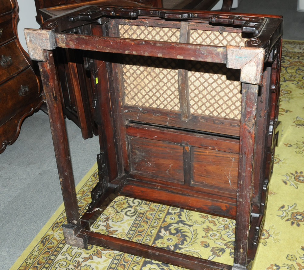 A Chinese hardwood stargazers chair, - Image 6 of 17