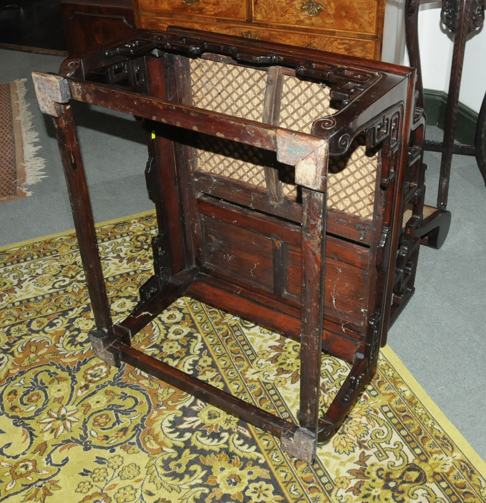 A Chinese hardwood stargazers chair, - Image 13 of 17