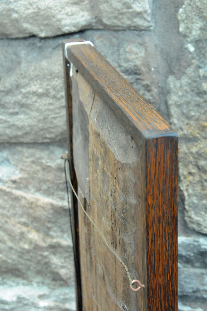 A Medieval oak pew end panel, - Image 8 of 8
