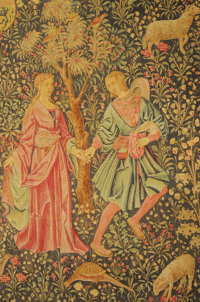 A Serigraph tapestry titled "La Vendauges", - Image 3 of 4
