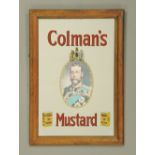 A Coleman's mustard advertising mirror, reproduction.