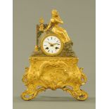 A 19th century French figural clock,