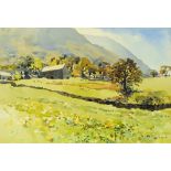 Heather Davies, watercolour "Barn Under Grasmoor".