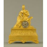 A 19th century French Empire clock,