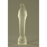A Copier Leerdam frosted glass Madonna and child, stamped G.U.S.L. Height 37 cm.