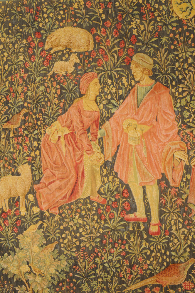 A Serigraph tapestry titled "La Vendauges", - Image 2 of 4