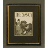 Aubrey Beardsley (1872-1898), monochrome print, book plate entitled "The Savoy".