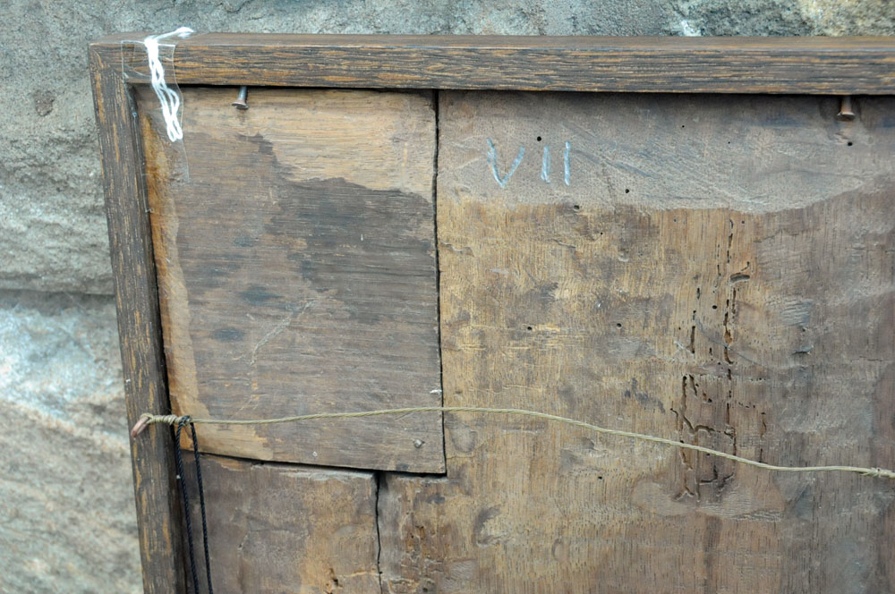 A Medieval oak pew end panel, - Image 6 of 8