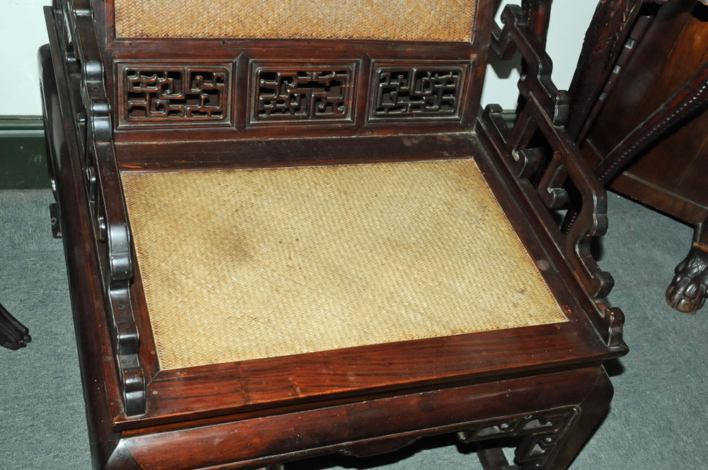 A Chinese hardwood stargazers chair, - Image 17 of 17