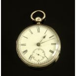 A silver cased key wind fusee pocket watch, by Buckland of London, also inscribed Henry Cross.
