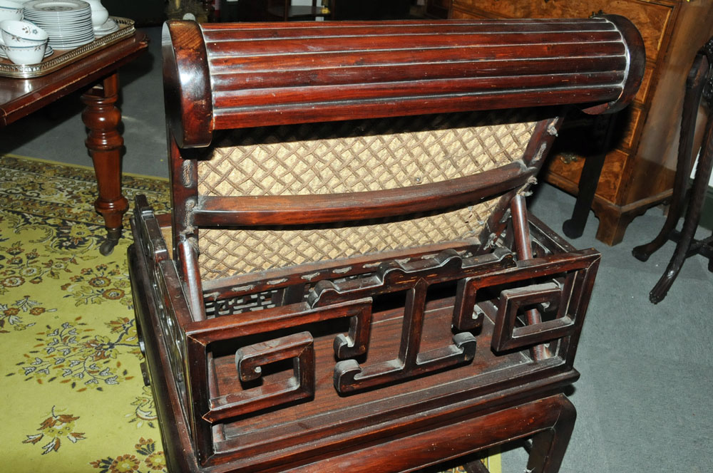 A Chinese hardwood stargazers chair, - Image 4 of 17
