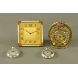 An Art Deco enamelled mantle clock,