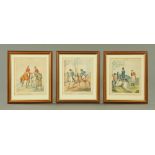 After Henry Alken, three colour lithographs from The Ideas Series, including "Going To Cover".