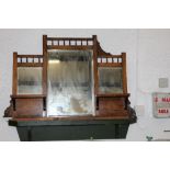 Edwardian inlaid over mantle mirror