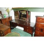 Stag dressing table with mirror