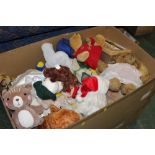 Box of soft toys,