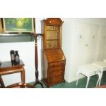 Small bureau bookcase with inlaid panels
