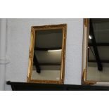 Gilt framed rectangular mirror