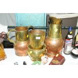 Copper and brass vessels,