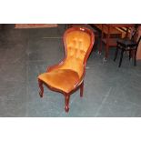 Victorian upholstered saloon chair