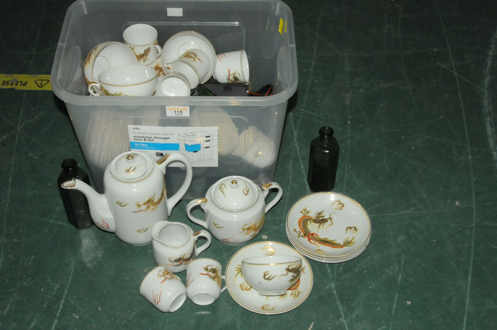 Oriental part teaset