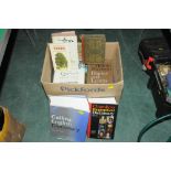 Box of books, Chambers biographical dictionary, Homers Iliad,