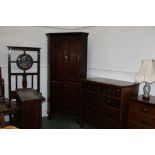 George III mahogany corner cupboard