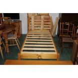 Pair of pine single beds