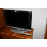 Panasonic flat screen TV set with remote control