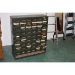 Set of metal drawers