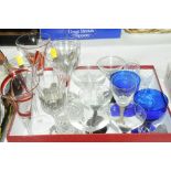 Collection of glassware, cocktail glasses,