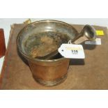 Brass mortar and pestle