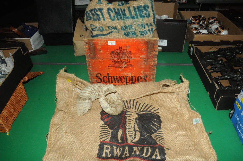 Vintage wooden schweppes box,