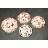 Four decorative Masons plates