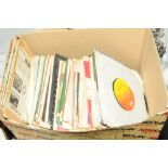 Box of 45 rpm records, Wings, Hot Chocolate, Blue Reed,