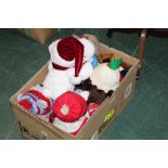 Box of soft toys,
