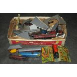 Box of 00 railway locomotives track and accessories