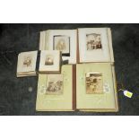 Three Victorian family photograph albums