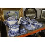 A group lot of Spode blue and white