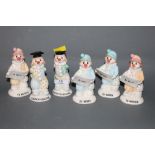 A set of 6 Beswick pottery clown "Congratulations" figures (all seconds)