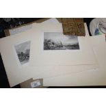 An envelope containing 5 old black and white prints of The Lake District,