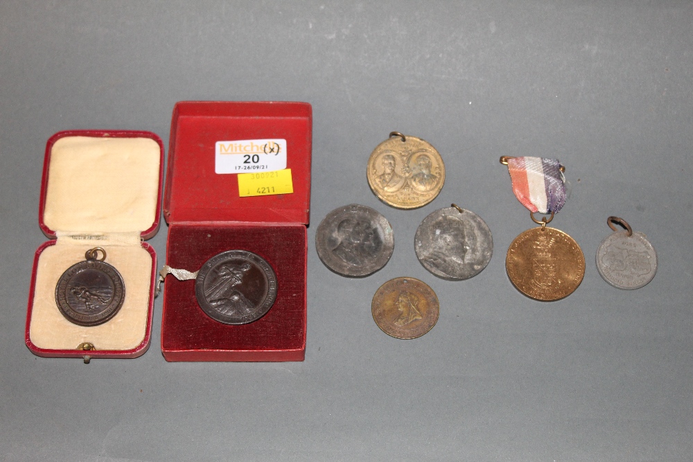 8 mixed medallions including King George VI coronation