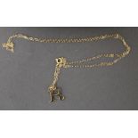 A 9 ct gold necklace,