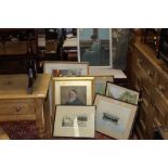 A group of 7 miscellaneous pictures and prints to include a framed Geological Surveyor of England