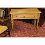 A rectangular pine dressing table with drawer to front measuring 72 cm tall x 84 cm wide
