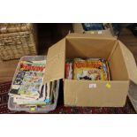 2 boxes of comics to include The Beano