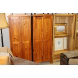 A modern pine single wardrobe 182 cm tall x 76 cm wide