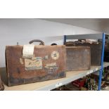 A group of 3 late 19th/ early 20th century suitcases