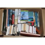 An interesting box of mixed books of mountaineering, antique collector's,